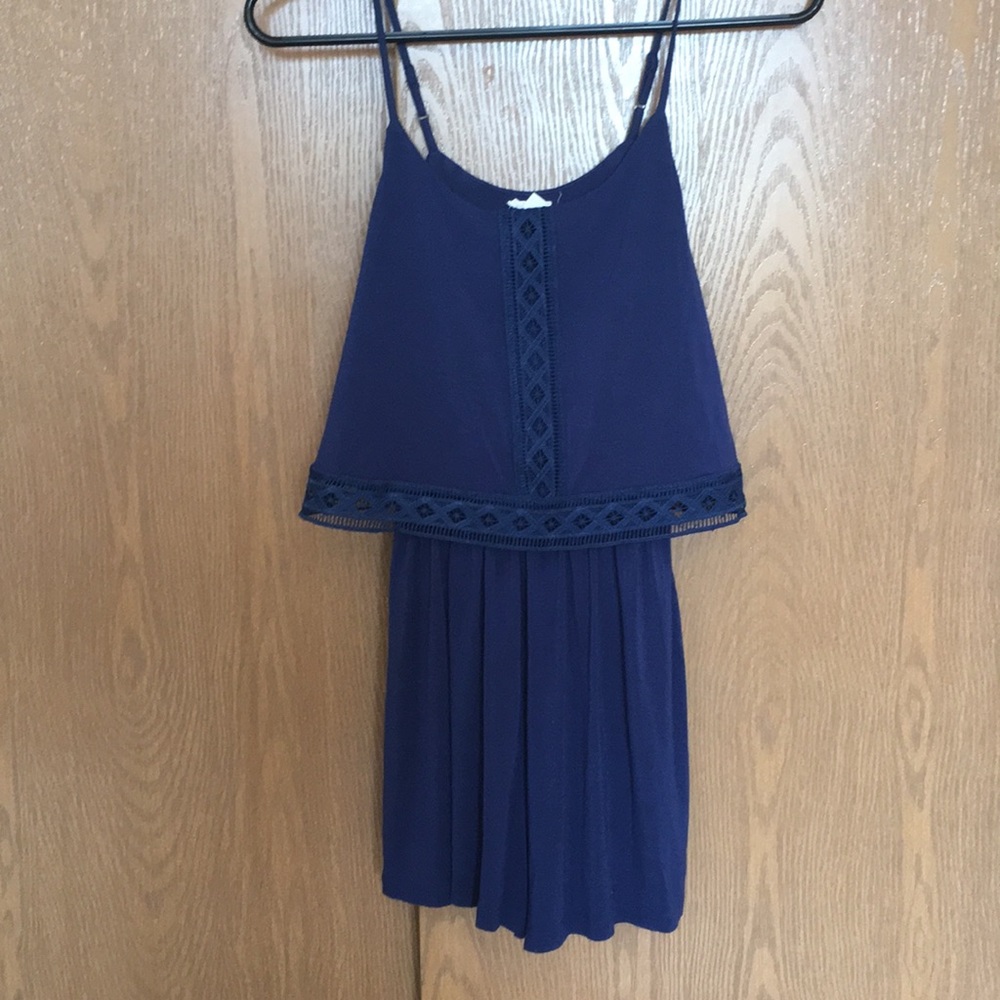 Navy Blue Aztec style Romper